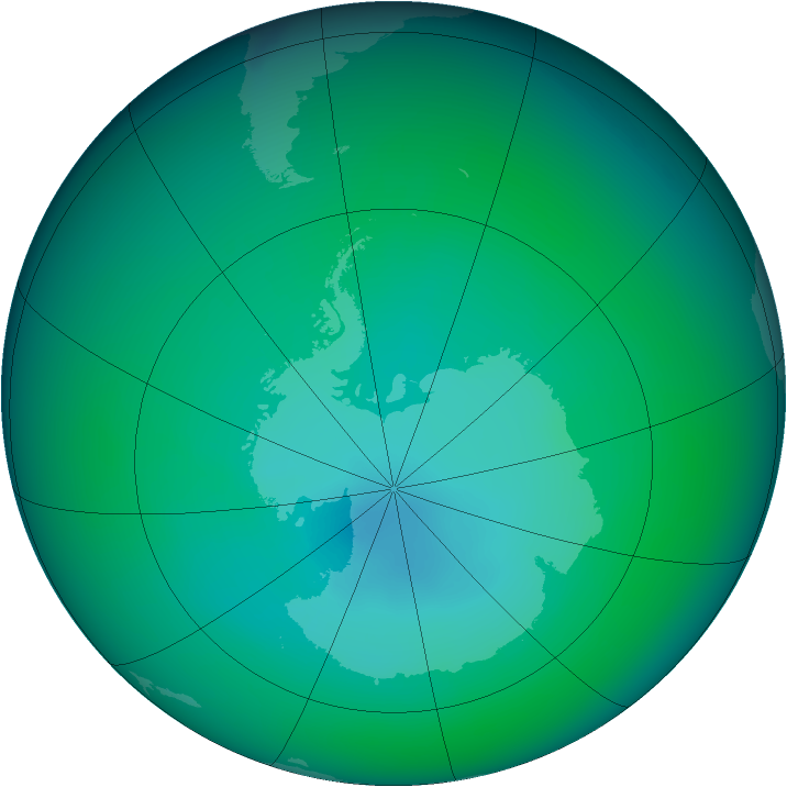 2005-December monthly mean Antarctic ozone